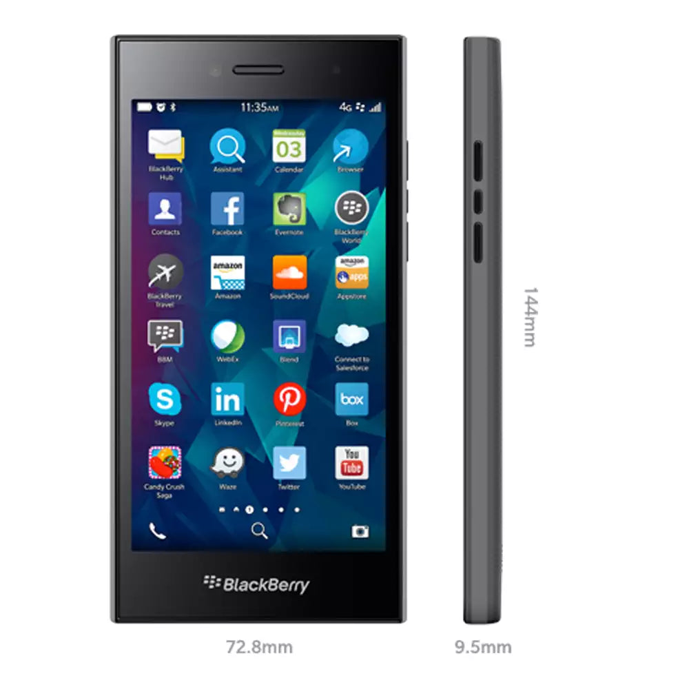(Open Box Condition) BlackBerry Leap With BB OS 10 5 inch Display, 8MP Camera (2GB, 16GB) (Black)