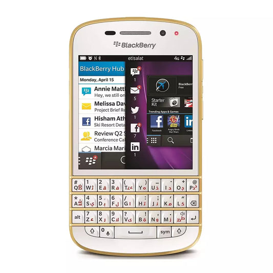 (Pre-Owned, Very Good) Blackberry Q10 Smartphone, 16GB (Gold Edition) (60 Days Warranty)