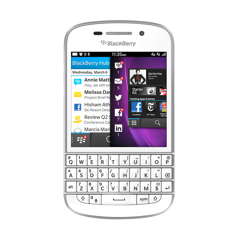 (Pre-Owned, Good) Blackberry Q10 Smartphone, 16GB (White) (90 Days Warranty)