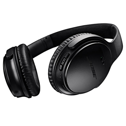 (Pre-Owned, Fair) Bose QuietComfort 35 (QC 35) Wireless Bluetooth Headphones With ANC (Active Noise Cancellation) (Silver, Black) (With New Headband and Ear Cushion)