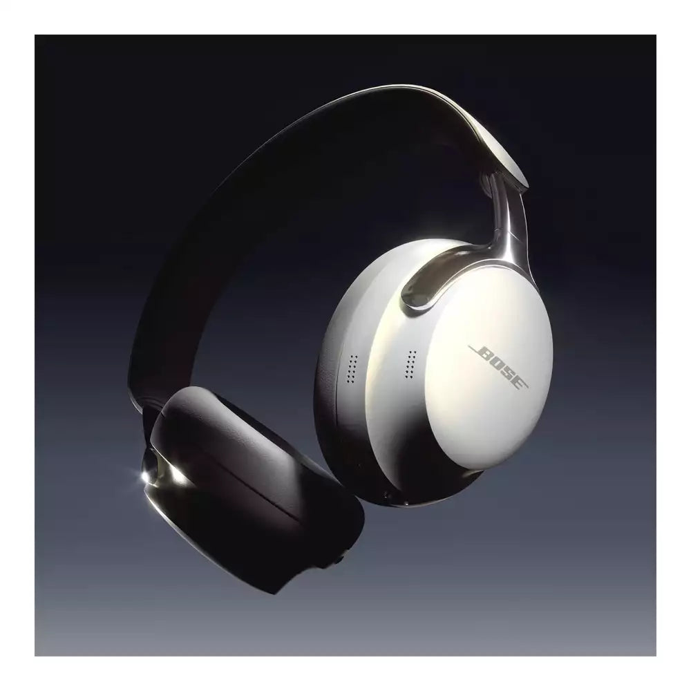 (Open Box) Bose New QuietComfort Ultra (QC Ultra) Wireless Noise Cancelling Headphones with Spatial Audio, Over-The-Ear Headphones (White and Silver) (60th Anniversary Diamond Edition) (6 Months Warranty)