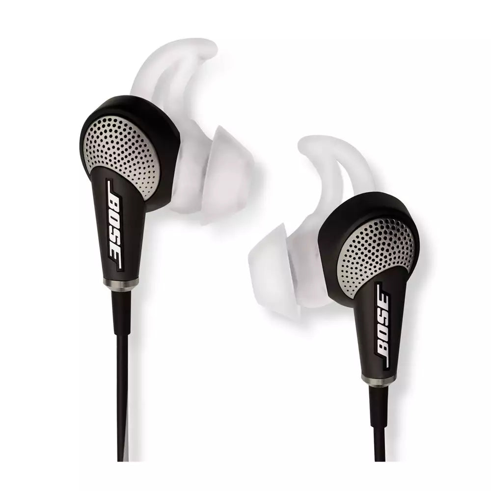 (Open Box Condition) Bose QuietComfort 20 (QC 20) for iPods, Walkmans, BlackBerry, Samsung In-Ear Wired Headset With Active Noise cancellation (Gray) (120 Days Warranty)