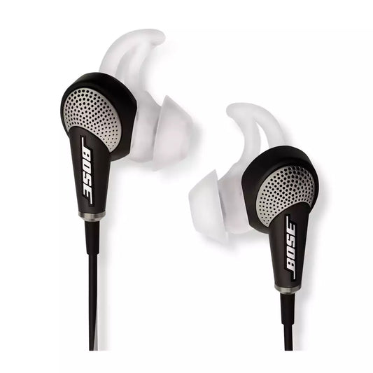 (Open Box Condition) Bose QuietComfort 20 (QC 20) for iPods, Walkmans, BlackBerry, Samsung In-Ear Wired Headset With Active Noise cancellation (Gray) (120 Days Warranty)