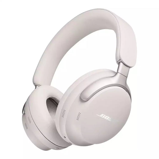 (Open Box) Bose New QuietComfort Ultra Wireless Noise Cancelling Headphones with Spatial Audio, Over-The-Ear Headphones with Mic, Up to 24 Hours of Battery Life, (White Smoke) (6 Months Warranty)