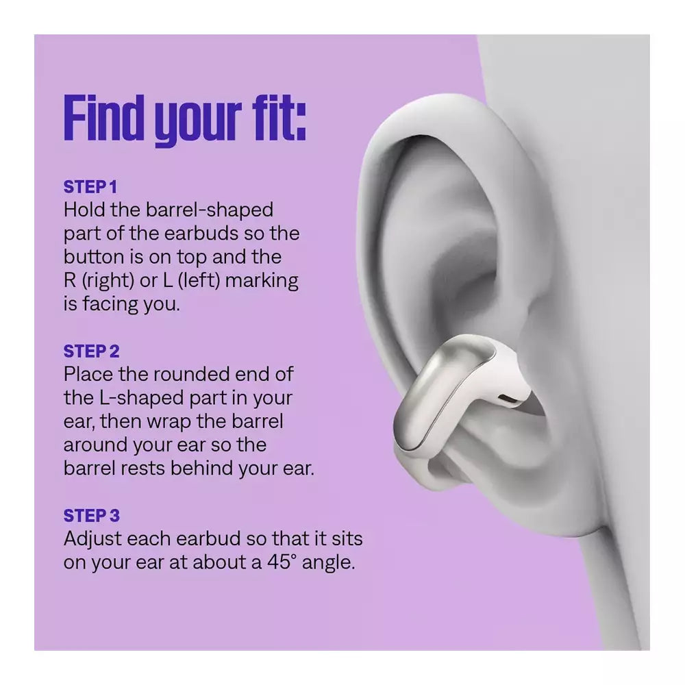 (Open Box) Bose Ultra Open Earbuds, Open Style Bluetooth TWS Earphones (Silver) (6 Months Warranty)