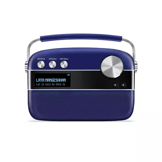 (Open Box) Saregama Carvaan with 5000 Preloaded Hindi Songs, FM/BT/AUX (Blue) (3 Months Warranty)