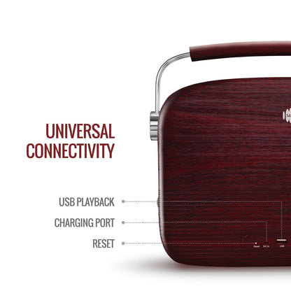 (Open Box) Saregama Carvaan with 5000 Preloaded Hindi Songs, FM/BT/AUX (Red) (3 Months Warranty)