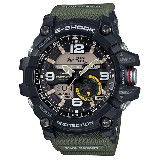(Open Box) Casio G-Shock GG-1000-1A3DR Analog-Digital, Mud Resistant Shock Resistant G662 (Black and Green) (12 Months Warranty)