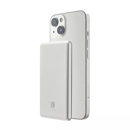 (Pre-Owned, Very Good) Cellularline MAG Lite Ultra Slim 5000, 5000mAh MagSafe Wireless Power Bank (silver) (60 Days Warranty)