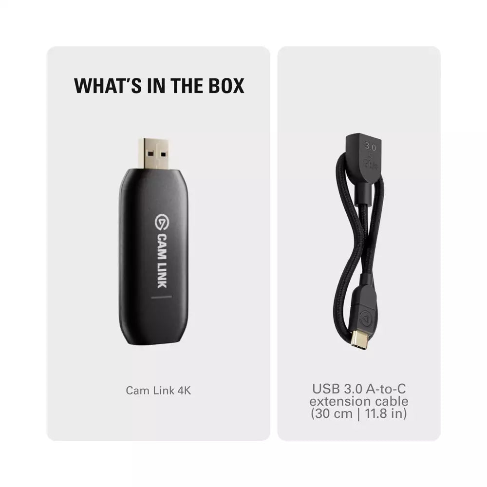 (Open Box) Corsair Elgato Cam Link 4K USB 3.0 Broadcast Live 1080p60 or 4K at 30 FPS, Compact HDMI Capture Device, Use DSLR, Camcorder, or Action Cam (Black) (6 Months Warranty)