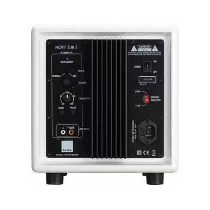 (Pre-Owned, Very Good) Dali Motif Sub 2 Active Subwoofer With Dual Force Cancelling 6.5 Inch Subwoofer Drivers (White) (90 Days Warranty)