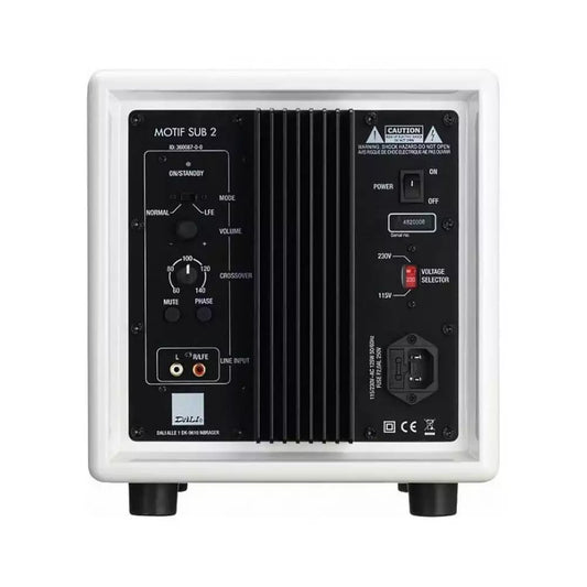 (Pre-Owned, Very Good) Dali Motif Sub 2 Active Subwoofer With Dual Force Cancelling 6.5 Inch Subwoofer Drivers (White) (90 Days Warranty)