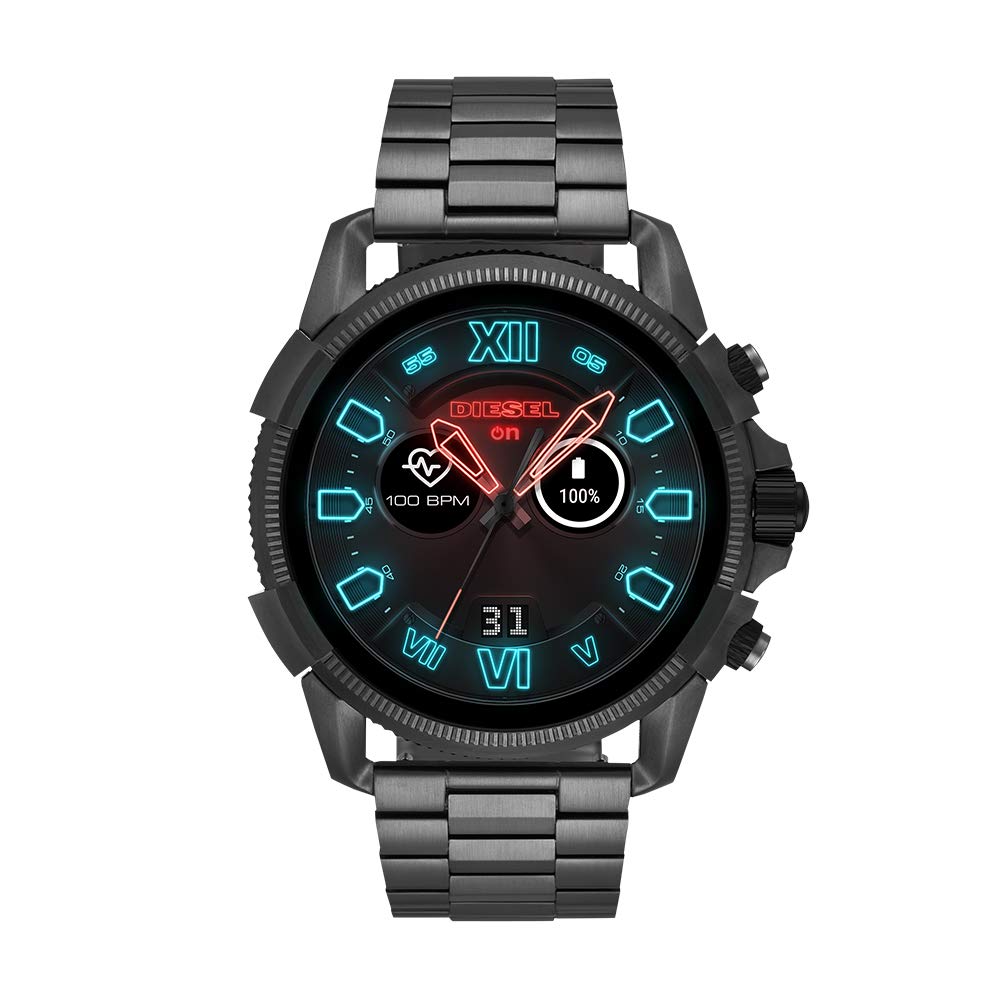 (Pre-Owned, Very Good) Diesel Guard 2.5 Smartwatch With Google Wear OS Over Sized Dial Men's Watch (Stainless Steel Bracelet) (Gray) (90 Days Warranty)