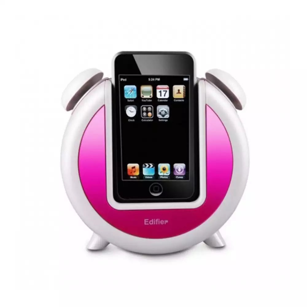 (Pre-Owned, Good) Edifier iF200 PLUS, iPod/iPhone Docking Station, Alarm Clock (Pink) (iPod/iPhone Not Included!) (60 Days Warranty)