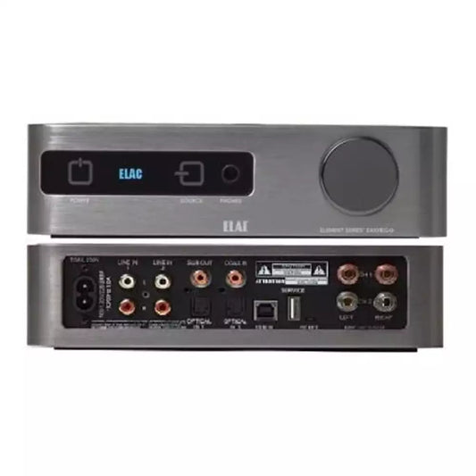 (Open Box Condition) ELAC EA101EQ-G Element Series Integrated Stereo Amplifier With Bluetooth Connectivity (Gray) (60 Days Warranty)