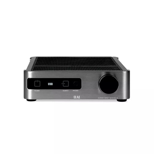 (Open Box Condition) ELAC EA101EQ-G Element Series Integrated Stereo Amplifier With Bluetooth Connectivity (Gray) (60 Days Warranty)