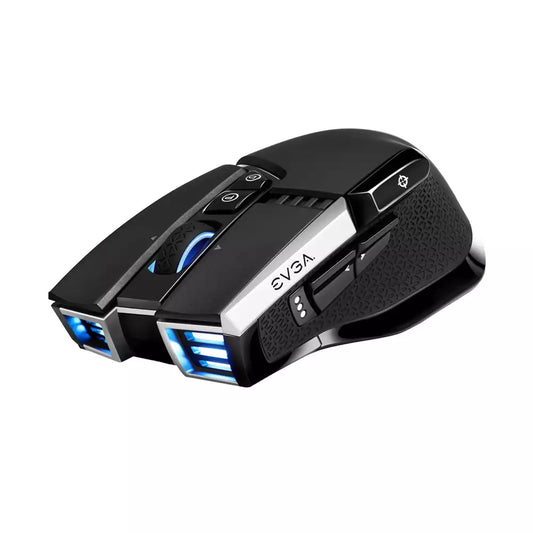 (Open Box, Without USB Dongle) EVGA X20 Bluetooth Wireless Gaming Mouse, Wireless, Black, Customizable, 16,000 DPI, 5 Profiles, 10 Buttons, 3 Sensors (Black) (60 Days Warranty)