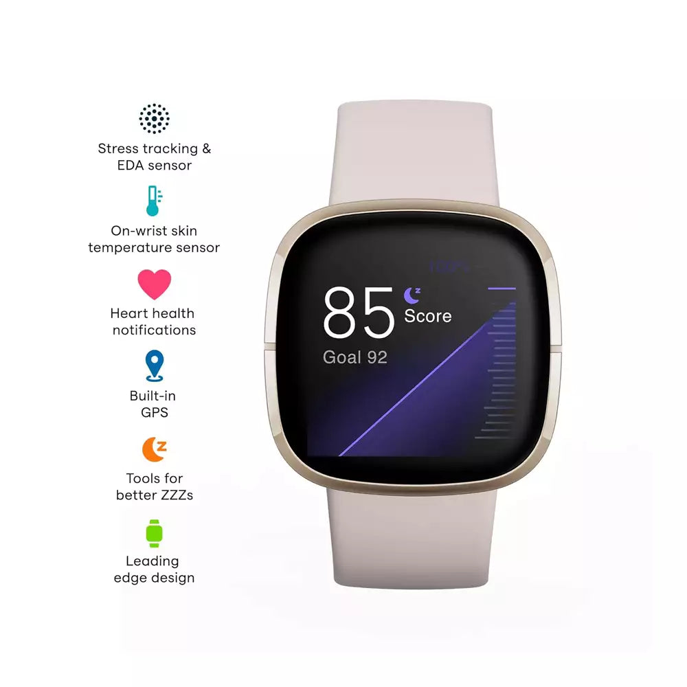 (Open Box) Fitbit Sense (1st Generation) Advanced Smartwatch For Health Tracking (Gold) (60 Days Warranty)