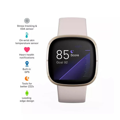 (Open Box) Fitbit Sense (1st Generation) Advanced Smartwatch For Health Tracking (Gold) (60 Days Warranty)
