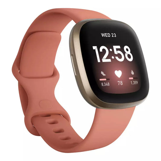(Pre-Owned, Excellent) Fitbit Versa 3 Smartwatch Watch For Health and Fitness (With GPS) (Gold) (90 Days Warranty)