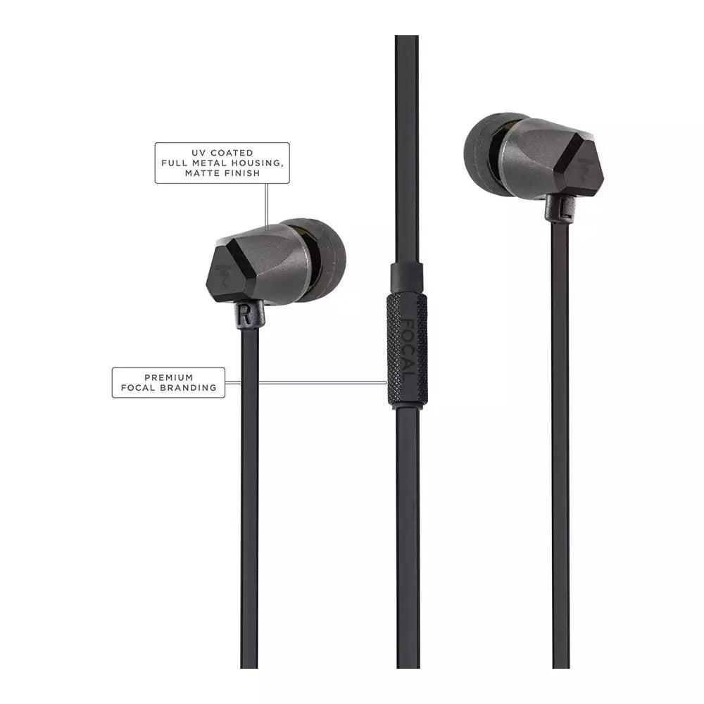 (Open Box Condition) Focal Sense 100 SI Wired In-Ear Earphones With 3.5mm Jack For iPods, Walkmans, MP3 Players, iPhones, Android and Devices With 3.5mm Port (6 Months Warranty)
