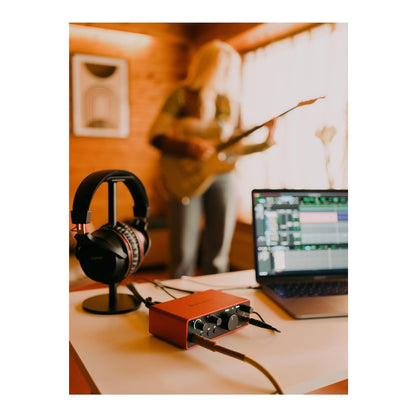 (Open Box Condition) Focusrite Scarlett Solo 4th Gen USB Audio Interface, High-Fidelity, Studio Quality Recording, (Red) (6 Months Warranty)