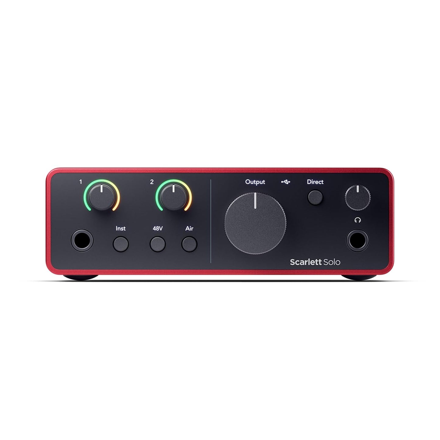 (Open Box Condition) Focusrite Scarlett Solo 4th Gen USB Audio Interface, High-Fidelity, Studio Quality Recording, (Red) (6 Months Warranty)