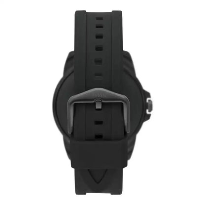(Pre-Owned, Very Good) Fossil Gen 5E Stainless Steel HR Touchscreen For Men, Smartwatch, Music Storage and Smartphone Notifications (Leather Strap) (Black) (45 Days Warranty)