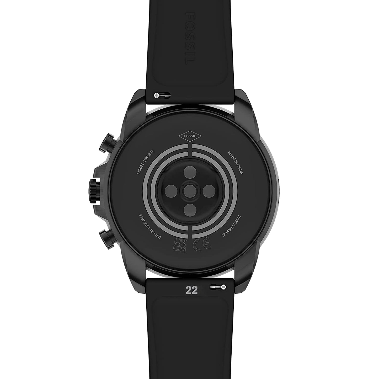 (Pre-Owned, Very Good) Fossil Gen 6 Smartwatch With Google Wear OS (Black) (90 Days Warranty) (With New Silicone Strap)