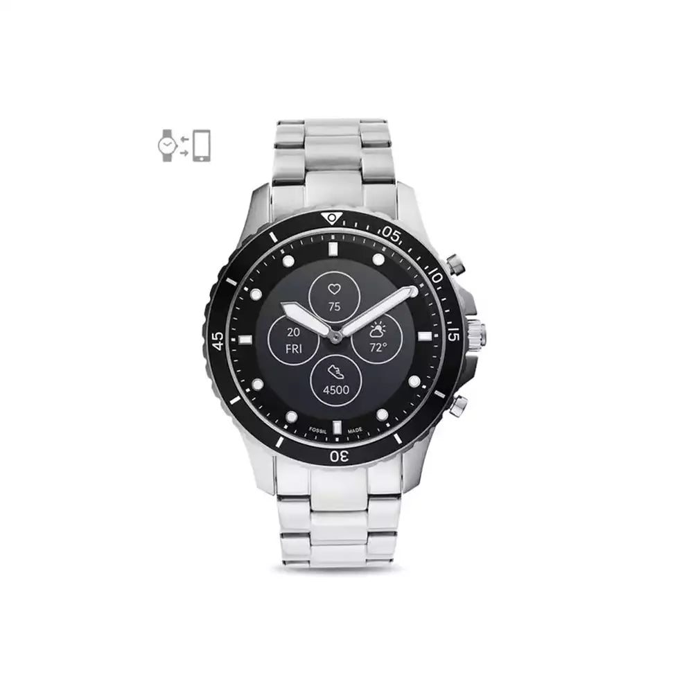 (Open Box Condition) Fossil Hybrid Smartwatch With Analogue + E Ink Display (With Notifications, HR Monitor, Step Tracker) (120 Days Warranty)