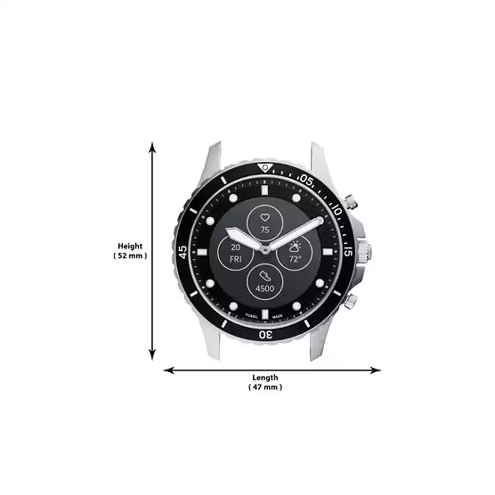 (Open Box Condition) Fossil Hybrid Smartwatch With Analogue + E Ink Display (With Notifications, HR Monitor, Step Tracker) (120 Days Warranty)