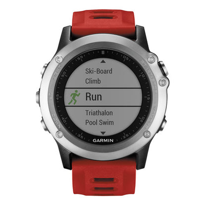 (Pre-Owned, Good) Garmin Fenix 3 Multi-Sport GPS Smartwatch With Color Display (Silver and Green) (90 Days Warranty)