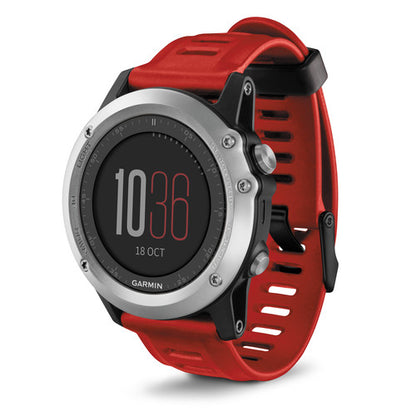 (Pre-Owned, Good) Garmin Fenix 3 Multi-Sport GPS Smartwatch With Color Display (Silver and Green) (90 Days Warranty)