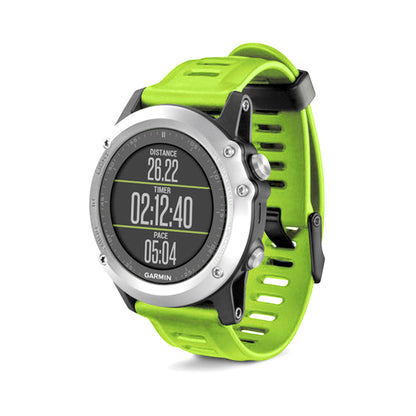 (Pre-Owned, Good) Garmin Fenix 3 Multi-Sport GPS Smartwatch With Color Display (Silver and Green) (90 Days Warranty)