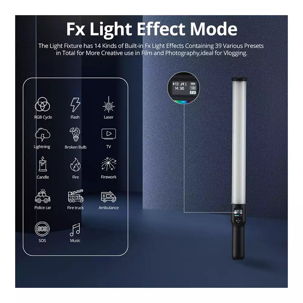 (Open Box) Godox LC500R RGB LED Light Stick With Remote Control (For Studio Lighting) (90 Days Warranty)