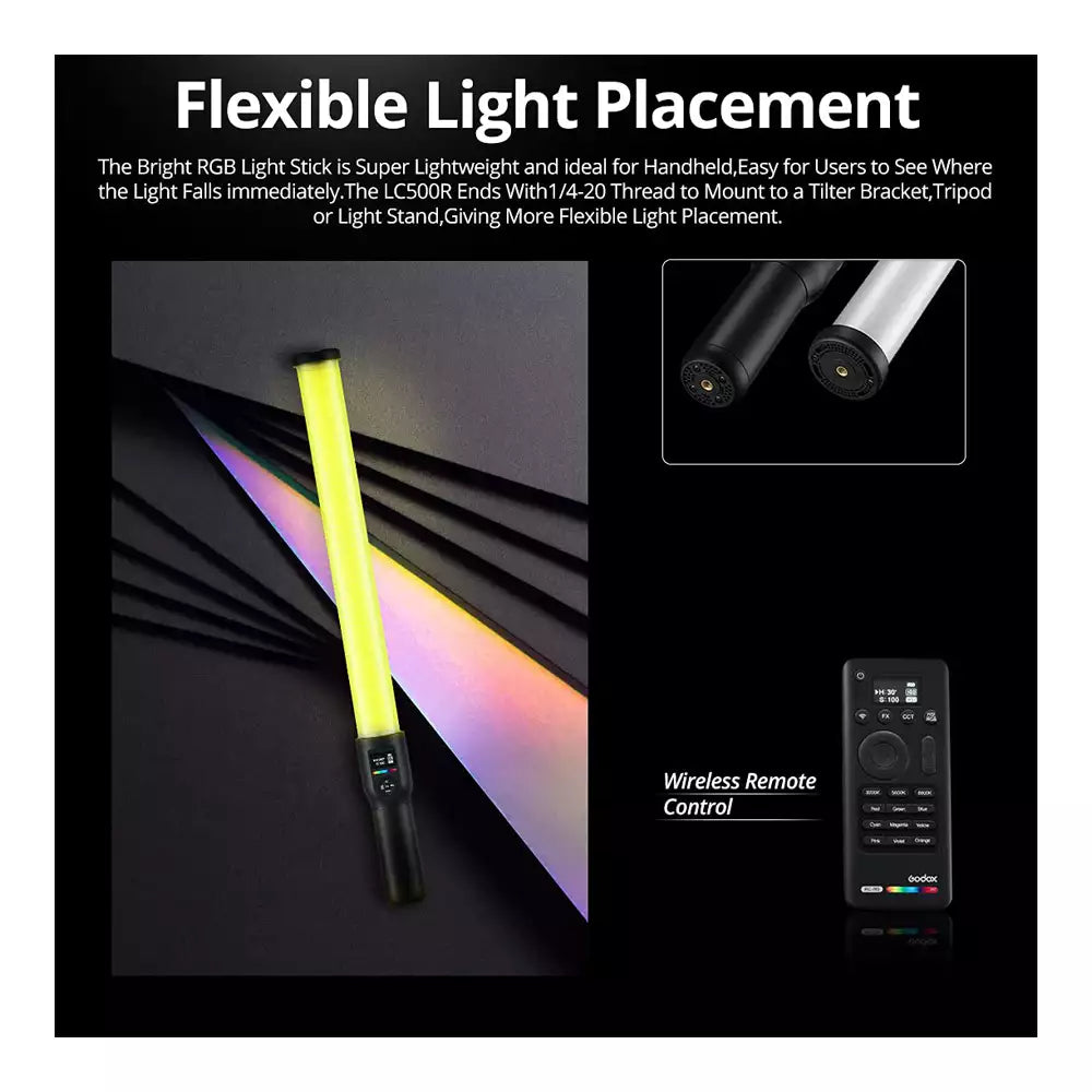 (Open Box) Godox LC500R RGB LED Light Stick With Remote Control (For Studio Lighting) (90 Days Warranty)