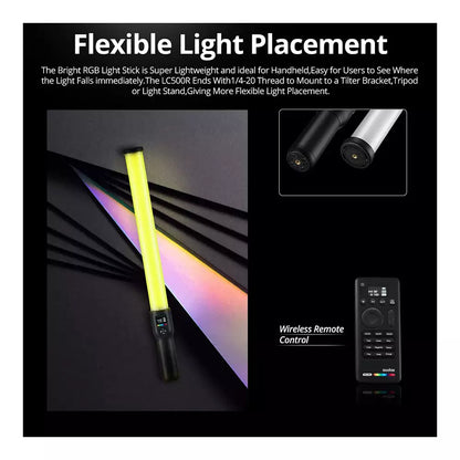 (Open Box) Godox LC500R RGB LED Light Stick With Remote Control (For Studio Lighting) (90 Days Warranty)
