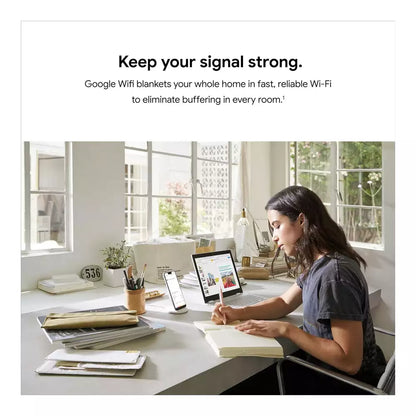 (Pre-Owned, Very Good) Google AC-1304 Mesh Wi-Fi Router Wide Area Coverage (White) (90 Days Warranty)