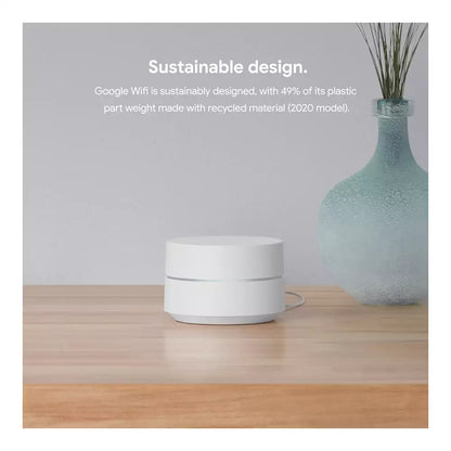 (Pre-Owned, Very Good) Google AC-1304 Mesh Wi-Fi Router Wide Area Coverage (White) (90 Days Warranty)
