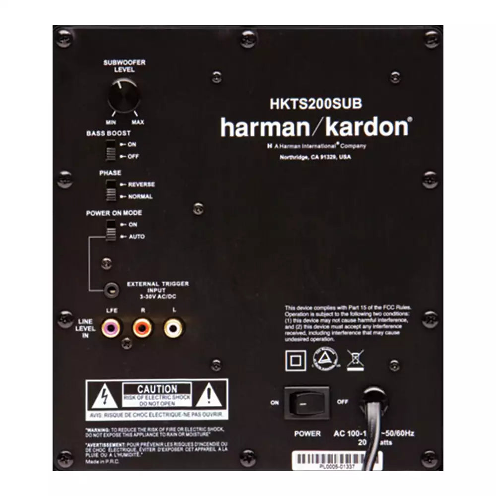 (Pre-Owned, Very Good) Harman/Kardon HKTS200SUB 8 Inch Active Subwoofer (Black) (90 Days Warranty)