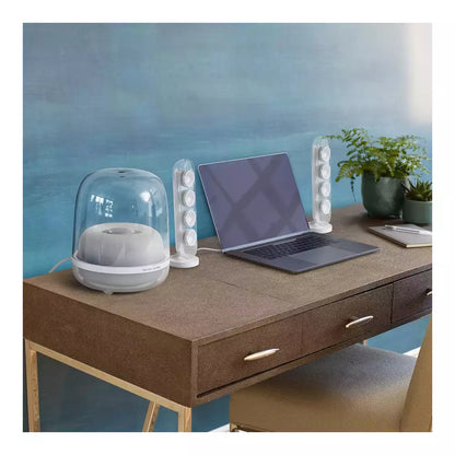 (Pre-Owned, Excellent) Harman Kardon Soundsticks 4 Wireless Bluetooth Speaker With Ambient Light Effect and Powerful Sound (White) (6 Months Warranty)