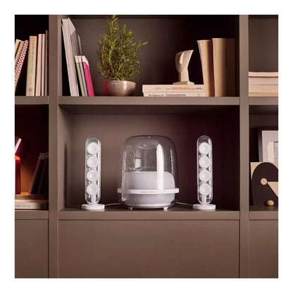 (Pre-Owned, Excellent) Harman Kardon Soundsticks 4 Wireless Bluetooth Speaker With Ambient Light Effect and Powerful Sound (White) (6 Months Warranty)