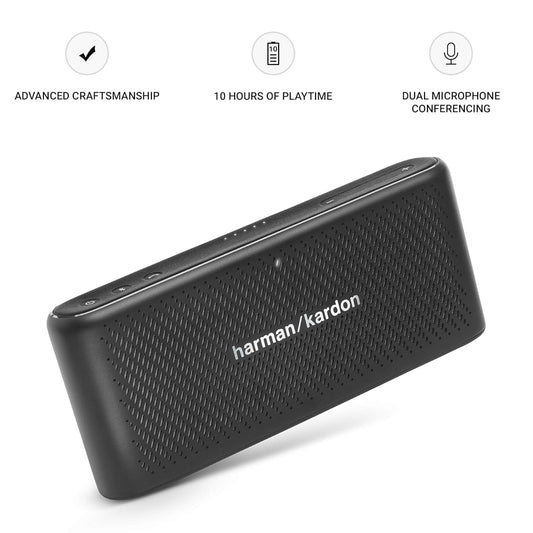 (Open Box) Harman Kardon Traveller Portable Wireless Bluetooth Speaker With Clear Powerful Sound and Premium Build (Black) (90 Days Warranty)
