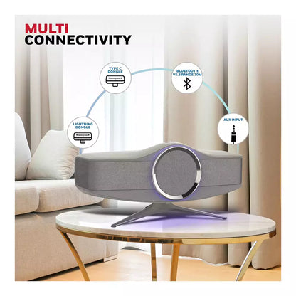 (Open Box) Honeywell Aviator Hi-Fi Home Speaker With Bluetooth, Lossless Dongle Support (240W, 5 Drivers) (Silver) (6 Months Warranty)