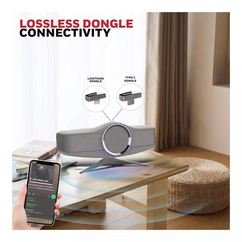 (Open Box) Honeywell Aviator Hi-Fi Home Speaker With Bluetooth, Lossless Dongle Support (240W, 5 Drivers) (Silver) (6 Months Warranty)