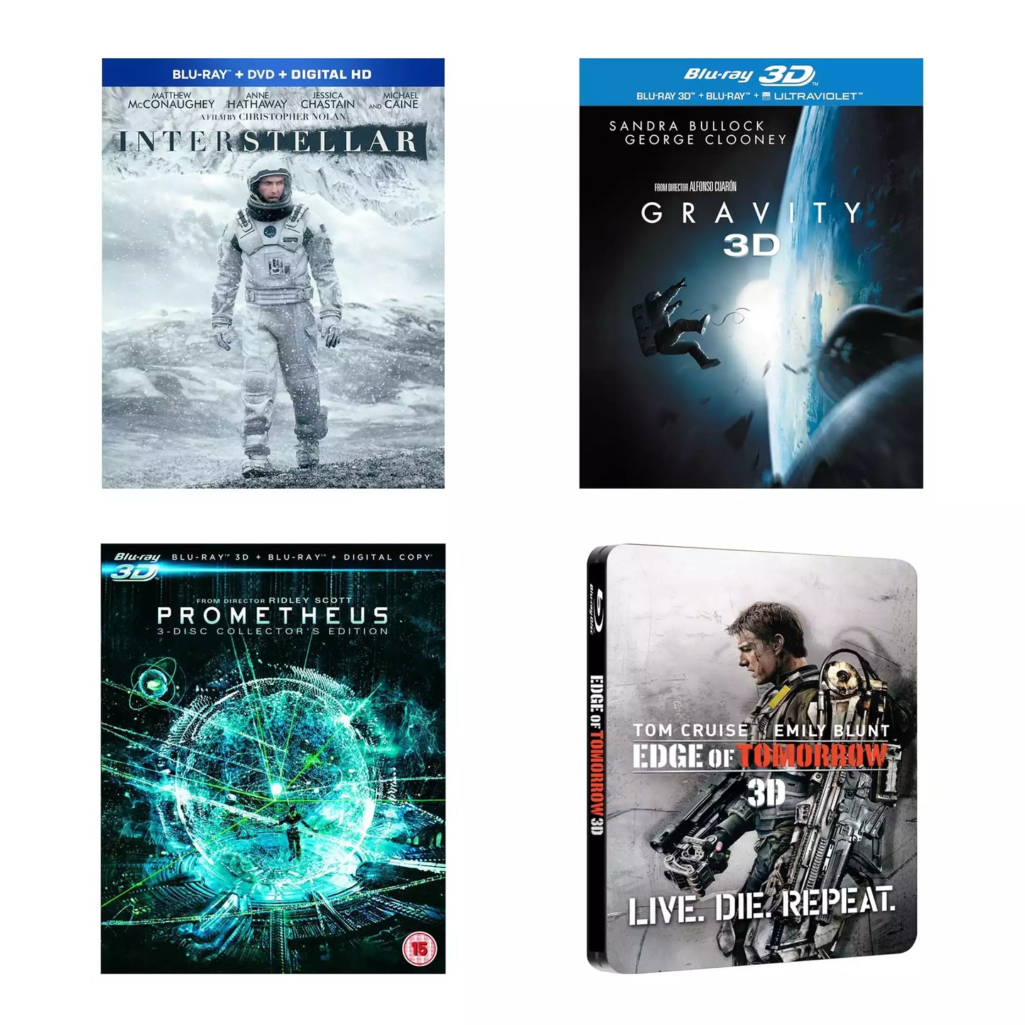 (Open Box) Blu-Ray Movie Discs, 3D Titles Also Available (Interstellar, Prometheus, Gravity, Edge Of Tomorrow, This Is It, Shrek and More) (Select Option Below)
