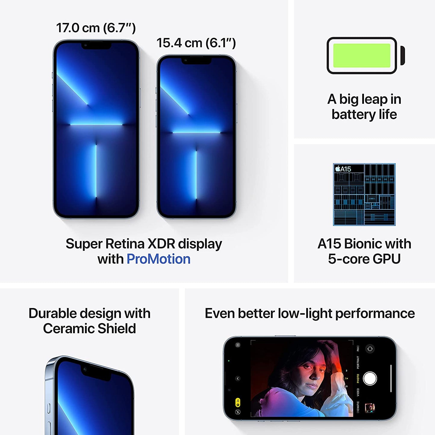 (Pre-Owned) Apple iPhone 13 Pro Max (128GB) (Gold, Blue, Silver)