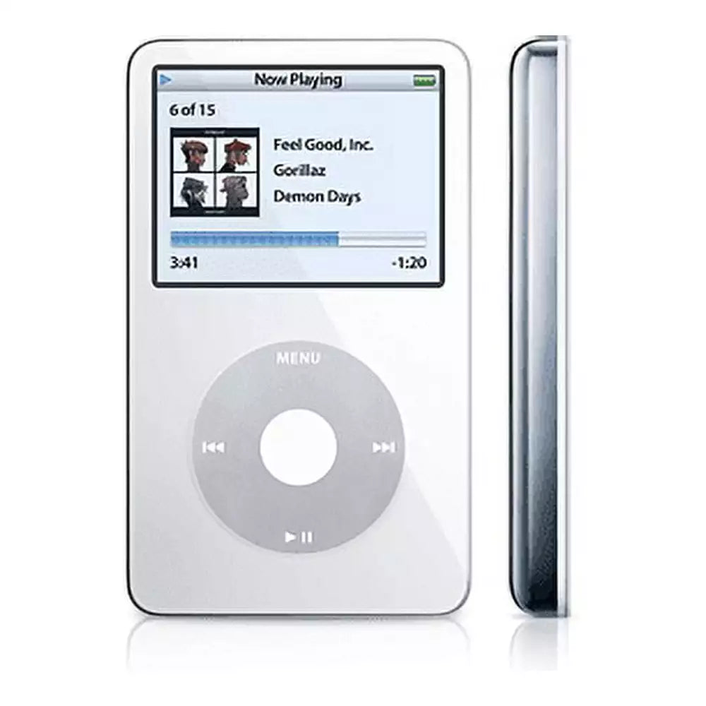 (Pre-Owned, Fair) Apple iPod Classic 5th Generation 30GB, With Upto 7500 Songs (White, Black) (Has Scratches, Scuffs and Signs of Age) (45 Days Warranty)