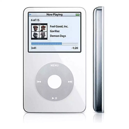 (Pre-Owned, Fair) Apple iPod Classic 5th Generation 30GB, With Upto 7500 Songs (White, Black) (Has Scratches, Scuffs and Signs of Age) (45 Days Warranty)