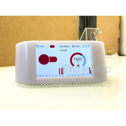 (Pre-Owned, Good) IQAir Air Visual Pro, Indoor/Outdoor Air Quality Monitor With Large Display and High Precision Sensors (White) (60 Days Warranty)